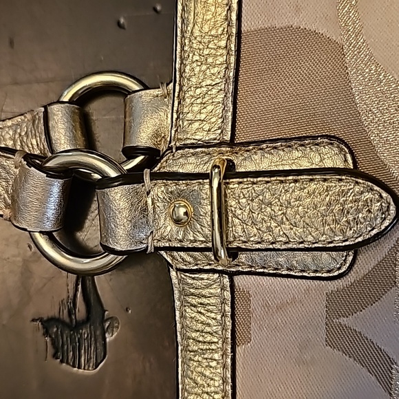 Gold-Tone Coach Signature Tote Bag - Picture 9 of 9